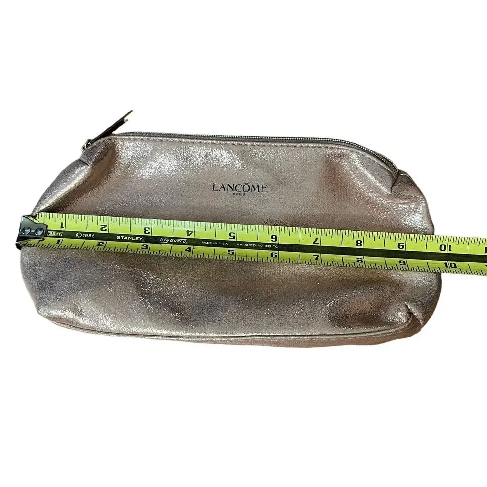 Lancome Sparkly Pink Cosmetic Makeup Brush Bag Clutch‎ Zipper Glitter